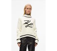 Karl Lagerfeld White Soutache Autograph Knit Talla: S | Sudaderas con Capucha Outlet | Mujer | Blanco