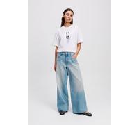 Karl Lagerfeld Wide Leg Pleated Denim Sun Faded Blue Talla: W29 | Pantalones Outlet | Mujer | Azul