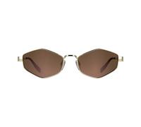KARL LAGERFELD Women's Sunglasses KL365S - Gold Shiny with Brown - Crystal Mirror Lens