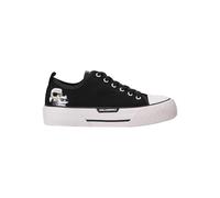 KARL LAGERFELD Zapatillas Deportivas Kampus MAX III Twin Canvas con Avatar Color Negro (Negro, Sistema Tallas Calzado EU, Adulto, Mujer, Números, Mediano, 37)