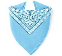 Karl Loven EL BANDANA - Estampado Paisley - 100% Algodón - Máximo grosor - 20 Colores Exclusivos - Azul Cielo