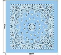 Karl Loven EL BANDANA - Estampado Paisley - 100% Algodón - Máximo grosor - 20 Colores Exclusivos - Azul Cielo (Modelo Mandala)