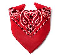 Karl Loven EL BANDANA - Estampado Paisley - 100% Algodón - Máximo grosor - 20 Colores Exclusivos - Rojo (Modelo Mandala)