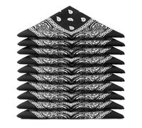 Karl Loven EL BANDANA - Lote de bandanas 100% Algodon de primera calidad Paisley Panuelo Cabeza Cuello Bufanda - Juego de 5 Negro