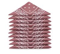 Karl Loven EL BANDANA - Lote de bandanas 100% Algodon de primera calidad Paisley Panuelo Cabeza Cuello Bufanda - Juego de 20 Marrone