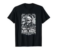 Karl Marx El Mundo Debe Cambiar los Trabajadores unirse Camiseta gráfica económica, Hombre, Negro, S