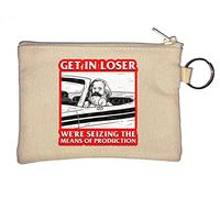 Karl Marx Get in Loser We are Seizing The Means of Production - Llavero y monedero, color beige