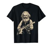 Karl Marx Hombre Lobo Tocando Guitarra Comunismo Comunista Gótico Camiseta