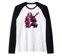 Karl Marx Hombre Lobo Tocando Guitarra Comunismo Comunista Gótico Camiseta Manga Raglan
