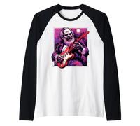 Karl Marx Hombre Lobo Tocando la Guitarra Comunismo Comunista Música Camiseta Manga Raglan