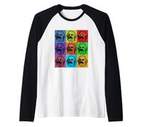 Karl Marx Pop Art, Portrait Revolutioniere, Retro Vintage Camiseta Manga Raglan