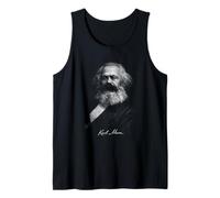 Karl Marx Retrato Socialismo Teoría Política Icono Camiseta sin Mangas
