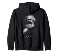 Karl Marx Retrato Socialismo Teoría Política Icono Sudadera con Capucha