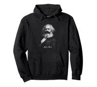 Karl Marx Retrato Socialismo Teoría Política Icono Sudadera con Capucha
