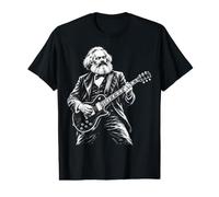 Karl Marx Tocando Guitarra eléctrica Amante de la música Camiseta gráfica económica