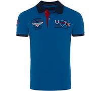 Karl´s People Polo de manga corta para hombre 100% algodón de Carisma. Polo para hombre con bordado. Agradable camiseta de corte regular para oficina y ocio K-103, Sachs, S