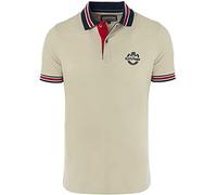Karl´s People Polo de manga corta para hombre 100% algodón de Carisma • Polo para hombre con bordado • Cómoda camisa de ajuste regular para la oficina y el ocio K-129, beige, XL