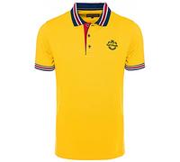 Karl´s People Polo de manga corta para hombres 100% algodón de Carisma • Polo para hombre con bordado • Cómoda camisa de ajuste regular para la oficina y el ocio K-129, amarillo, M