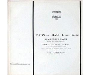Karl Scheit, Guitar; Alfred Hertel, Oboe; Helmut Riessberger, Flute - Haydn and Handel with Guitar: Haydn- Quartet In G major, Op. 4 No. 5 Handel - Sonata In F Major For Oboe & Guitar Sonata In A minor For Flute & Guitar, Op. 1, No. 4 Karl Scheit, Guitar, Alfred Hertel Oboe, Helmut Riessberger, Flute