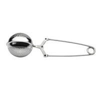Karl Weis - Infusor de té (5 cm de diámetro, acero inoxidable, perforado con mecanismo de resorte, filtro de té para 1 o 2 tazas, para té suelto), color plateado