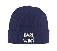 Karl Who Gorros de Tipo Gorro con Estampado Gorro de Punto frío para Hombres Mujeres Calaveras cálidas de Invierno Gorros Gorros Gorro de Gorro Sombrero Suave Cálido Invierno
