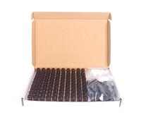 Karlak 100pcs 2ml Botellas de Vidrio ámbar para aceites Esenciales Botellas de Muestra Botella vacía Recargable con Tapas Negras para Aceite Perfume de Aceite Esencial