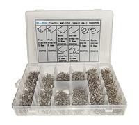 Karlak 1600 Uds reparación de plástico para automóviles Grapas Calientes con Caja de Almacenamiento para Parachoques de Coche Kit de reparación de Soldadura de plástico