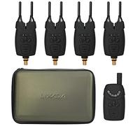 Karlak Alarma de mordida de pesca, Alertas de pesca electrónicas, alarma de mordida LED inalámbrica Alarma de pesca digital receptor de pesca Kit de alerta de sonido con funda