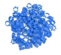 Karlak Anillos de Plástico para Palomas de 8 Mm, Bandas Duraderas para | Paquete de 100, diseño de clip fácil, adecuado para aves de hasta 400 g