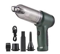 Karlak Aspiradora de mano para automóvil Limpiador inalámbrico de mano Mini aspirador de aire portátil y bomba de mano con carga USB de succión fuerte de 9000 Pa para limpieza de grava y polvo de pelo