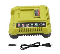 Karlak Cargador de Batería de Iones Litio 40 V Cargador Batería Rápido 40 V Rápido Indicador LED Diseño Compacto Montable en la Pared (Enchufe Europeo 250V)