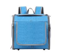 Karlak Cesta para Bicicleta para Perros, Portabicicletas Mascotas, Portabicicletas, Soporte Manillar Expandible, Cesta Frontal de Carcasa Suave de Gran Capacidad con 4 P (Azul)