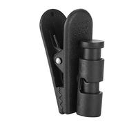 Karlak Clip para Auriculares Clip para Cable de Auriculares Cable de 2 Piezas Botón Giratorio ABS Negro Ropa Teléfono Móvil Walkie Talkie Auri