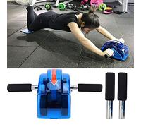 Karlak Ejercitador Abdominal de Cuatro Rodillos, Diseño Ergonómico para Fortalecimiento Muscular y Estabilidad, Ideal para Hombres y Mujeres, 1 par de Mangos Agarre (#1)