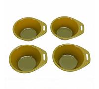 Karlak El Cuenco que Acampa Fija 4pcs Portátil Apilable para El Viaje que Camina Material de los PP de la Capacidad la Comida Campestre 180ml (Follaje)