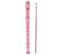 Karlak Flauta soprano, ABS Soprano Descant, clarinete de 8 agujeros, estilo alemán, llave G con tabla de digitación, palo de limpieza para niños principiantes