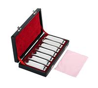 Karlak Harmonica, armónica de 10 agujeros, arpa blues, armónica diatónica, juego de 7 piezas (A-G) con exquisita caja + toallitas