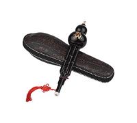 Karlak Hulusi chino, instrumento tradicional chino Hulusi, flauta de cucurbitácea, botella de calabaza de seda, material de resina con nudo chino con funda de transporte para principiantes, regalo