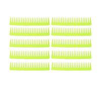 Karlak Juego de 10 Peines de Dientes Anchos, Herramienta Ergonómica para Desenredar el Cabello para Uso en Viajes, Reduce la Rotura, Hecha Paja Trigo (Verde)