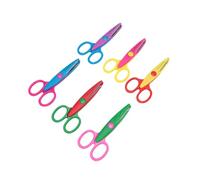 Karlak Juego de 6 Tijeras de Borde Decorativo para Manualidades con Papel único, Cuchillas Seguras para Niños, Escuela y Oficina