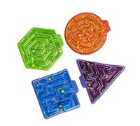 Karlak Juego de Juguetes para Apretar Laberinto para Juego Sensorial con 4 Formas en Colores Brillantes Niños, Juguetes Educativos Portátiles Rellenos de Gel (4 Uds.)