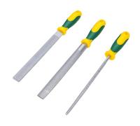 Karlak Juego de Limas de Madera 3 Uds, Mangos Ergonómicos Goma para Proyectos Carpintería, Acero con Alto Contenido Carbono, 150mm