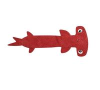 Karlak Juguete Masticable para Cachorros con Forma de Tiburón, Divertido Juguete Chirriante para Perros de Raza Grande, Limpieza Dientes, 1 Unidad (Roja)