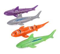 Karlak Juguetes Modelo de Tiburón de PVC, Paquete 4 Figuras Tiburón Educación Temprana Seguras y No Tóxicas para Juegos Interactivos Entre e Hijos