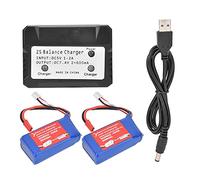 Karlak Kit de Batería y Cargador USB para Cuadricóptero RC Premium, Duradero y Fácil de Instalar para V262 V333, 2 Piezas