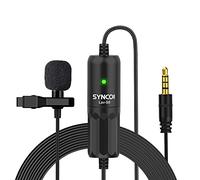 Karlak Lav-S8 Micrófono Laver profesional con clip omnidireccional, micrófono de solapa con reducción de ruido, emparejamiento automático, cable de 8 m de largo para cámara réflex digital, smartphone,