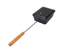 Karlak Máquina para Hacer Palomitas de Maíz para Acampar, Antiadherente, de 3,5 Cuartos, Exteriores, Fogatas y Campamentos en el Patio Trasero (Negra)