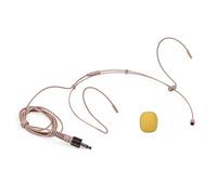 Karlak Micrófono de auricular, ligero, micrófono condensador, enchufe de 3,5 mm, compatible con transmisor inalámbrico Sennheiser