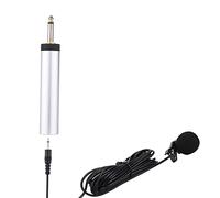 Karlak Micrófono de clip, mini condensador electret portátil con cable, micrófono de solapa con clip para instrumento musical para guitarra, saxofón, trompeta, violín, piano