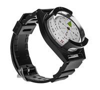 Karlak Mini Brújula de Muñeca, Herramienta Duradera Impermeable para Exteriores, para Senderismo y Ciclismo, Correa de Reloj Goma Ligera 25,1 Cm